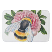 Bumble bee en Peony Badmat (Voorkant)