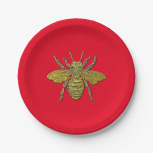 Bumble Bee en Uw kleur Papieren Bordje