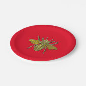 Bumble Bee en Uw kleur Papieren Bordje (Gekanteld)