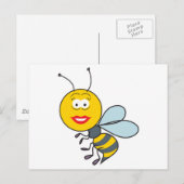 Bumble Bee Face Briefkaart (Voorkant / Achterkant)