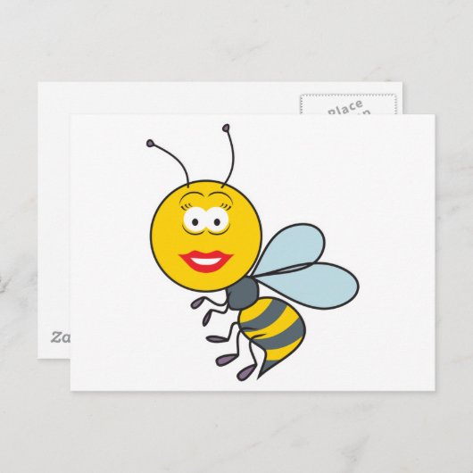 Bumble Bee Face Briefkaart (Voorkant / Achterkant)