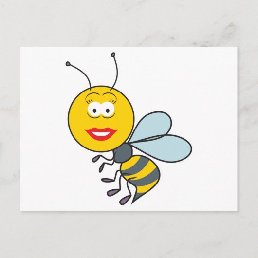Bumble Bee Face Briefkaart (Voorkant)
