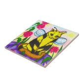 Bumble Bee Fairy Cat Fantasy Art Tile Tegeltje (Zijkant)