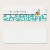 Bumble Bee Favor Tag | Blauw Mini Visitekaartjes (Voorkant /achterkant)