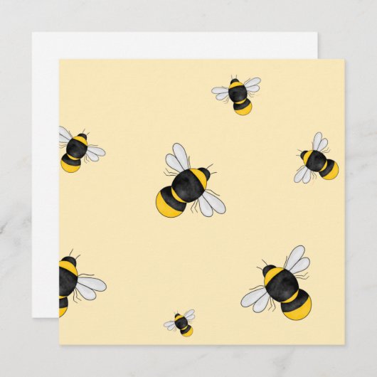 Bumble Bee Flat note card (Voorkant / Achterkant)