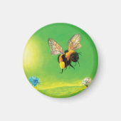 Bumble bee flight-illustration magneet (Voorkant)