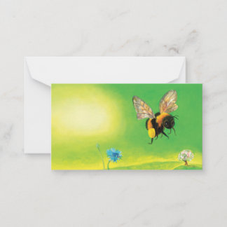 Bumble bee flight-illustration notitiekaartje