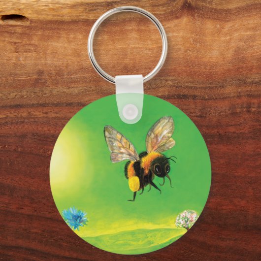 Bumble bee flight-illustration sleutelhanger (Voorkant)