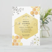 Bumble Bee Floral Vrijgezellenfeest Kaart (Staand voorkant)