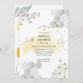 Bumble Bee Floral Vrijgezellenfeest Kaart (Voorkant / Achterkant)