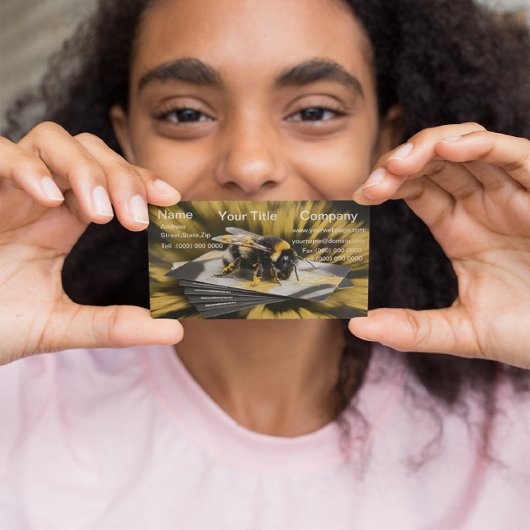 Bumble Bee Flying Visitekaartje