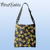 Bumble Bee Geel Daisy Honing Zwart Bloemen Crossbody Tas