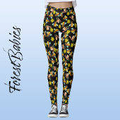 Bumble Bee Geel Daisy, Honing Zwart Bloemen Leggings