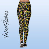 Bumble Bee Geel Daisy, Honing Zwart Bloemen Leggings