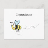 Bumble Bee Gefeliciteerd Briefkaart (Voorkant)