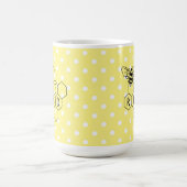 Bumble bee gele poka dot koffiemok (Center)