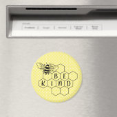 Bumble bee gele poka dot magneet (Insitu (Vaatwasser))