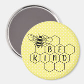 Bumble bee gele poka dot magneet (Voorkant / Achterkant)
