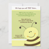 Bumble bee Gender onthullen Baby shower nodigt 5 x Kaart (Achterkant)