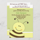 Bumble bee Gender onthullen Baby shower nodigt 5 x Kaart (Voorkant / Achterkant)
