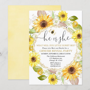 Bumble bee gender onthullen uitnodiging