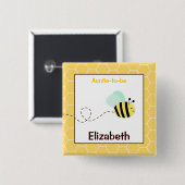 Bumble Bee Gepersonaliseerd naam tag Button (Voorkant /achterkant)