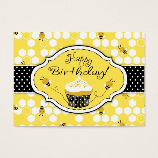 Bumble Bee Gift Label Visitekaartje (Voorkant)