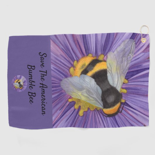 Bumble bee Gift voor haar oorspronkelijke Waterver Golfhanddoek (Horizontaal)