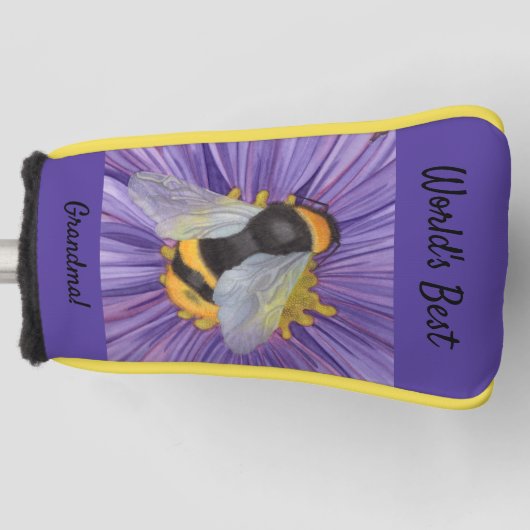 Bumble bee Gift voor haar oorspronkelijke Waterver Golfheadcover (Voorkant)