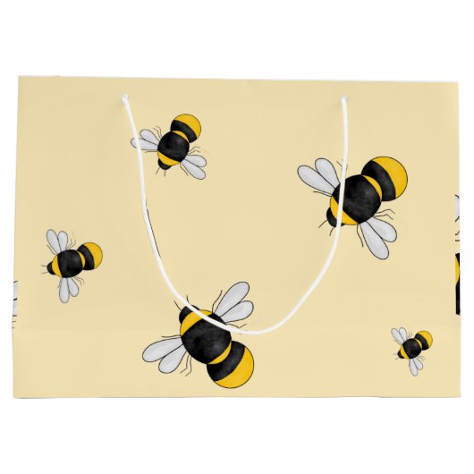 Bumble bee glossy cadeautas (Achterkant)