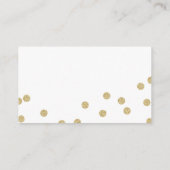 Bumble Bee Gold Confetti Baby shower Registry Informatiekaartje (Achterkant)