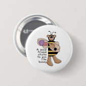 Bumble Bee Good Friend Ronde Button 5,7 Cm (Voorkant /achterkant)