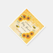 Bumble bee goudzout baby shower servet (Hoek)