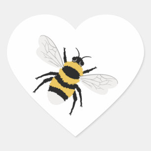 Bumble Bee Hart Sticker