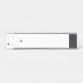 Bumble Bee Heart Bureau Naambordje (Voorkant)