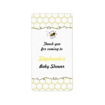 Bumble Bee Hive Baby shower Favor Labels
