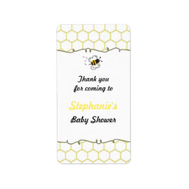 Bumble Bee Hive Baby shower Favor Labels
