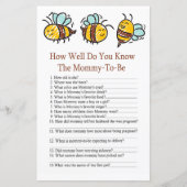 Bumble Bee Hoe goed ken je baby shower game? (Voorkant)