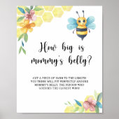 Bumble bee hoe groot is mammie's buikspel poster (Voorkant)