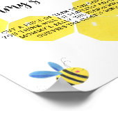 Bumble bee hoe groot is mammie's buikspel poster (Hoek)