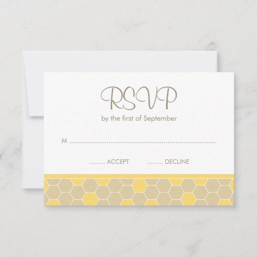 Bumble Bee Honey Baby shower RSVP (Voorkant)