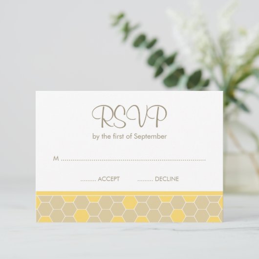 Bumble Bee Honey Baby shower RSVP (Staand voorkant)