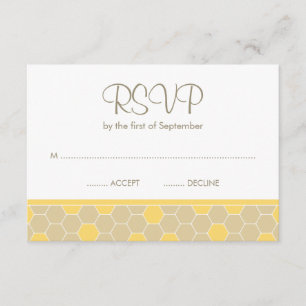 Bumble Bee Honey Baby shower RSVP Kaartje