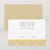 Bumble Bee Honey Baby shower RSVP Kaartje (Voorkant / Achterkant)