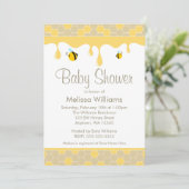 Bumble Bee Honey Baby Shower-uitvindingen Kaart (Staand voorkant)