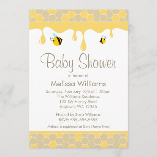 Bumble Bee Honey Baby Shower-uitvindingen Kaart