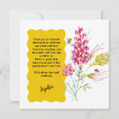 Bumble Bee Honey Bee Bedankkaart (Achterkant)