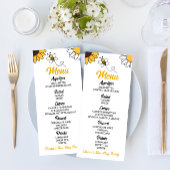 Bumble bee Honey Bee Day Birthday Party Food Menu