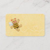 Bumble bee Honey Beer Gender Neutral Baby shower Informatiekaartje (Achterkant)