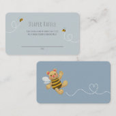 Bumble bee Honey Beer Gender Neutral Baby shower Informatiekaartje (Voorkant / Achterkant)